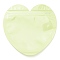 Heart Shaped Plastic Packaging Yin-yang Zip Lock Bags, Top Self Seal Pouches, Green Yellow, 10x10x0.15cm, Unilateral Thickness: 2.5 Mil(0.065mm)