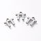 Tarnish Resistant 304 Stainless Steel Pendants, Matte Style, Greek Alphabet, Stainless Steel Color, Letter.P, 9x9x1.5mm, Hole: 1.5mm