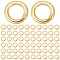 Beebeecraft 1 Box 600Pcs 4mm Open Jump Rings 18K Gold Plated Stainless Steel Single Loop Small Circle Frames O Ring Connectors for Bracelet Necklace Jewellery Making