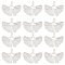 12Pcs Ion Plating(IP) 201 Stainless Steel Pendants, Laser Cut, Ginkgo Leaf, Stainless Steel Color, 23x30.5x1mm, Hole: 1.6mm