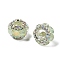 Acrylic Rhinestone Rondelle Beads, with Resin Star Cabochons, for Beadable Pens, Keychains, Jewelry and Crafts, Honeydew, 19.5x14.5mm, Hole: 2.5mm