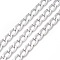 Oxidation Aluminum Curb Chains, Unwelded, with Spool, Oval, Silver, 16x11x2.8mm