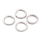 Non-Tarnish 304 Stainless Steel Split Key Rings, Keychain Clasps Findings, Stainless Steel Color, 20x2mm, Inner Diameter: 15mm