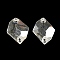 Glass Connector Charms, Faceted Polygon Links, Clear, 17x13.5x5mm, Hole: 1.2mm