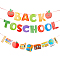 2 Sets 2 Styles Paper Banners, First Day of School Banner, Teacher Banner, Decoration for Back to School, Party, Mixed Shapes, 115~151x45~155x0.4mm, 1 set/style