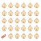 30Pcs 304 Stainless Steel Charms, Dog Paw Prints, Golden, 12x10x3mm, Hole: 1mm