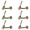 6Pcs 2 Colors Tibetan Style Alloy Pendants, Scooter, Cadmium Free & Lead Free, Antique Bronze & Red Copper, 39.5x45x14mm, Hole: 2mm, 3pcs/color