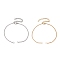 2Pcs 2 Colors Brass Bracelet Makings, with Curb Chain, Platinum & Golden, 6-3/4 inch(17cm), 1pc/color