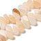 Natural Pink Aventurine Beads Strands, Teardrop, Top Drilled, 9~10x5~5.5x3.5~4mm, Hole: 0.7mm, about 40~48pcs/strand, 7.09~7.28''(18~18.5cm).