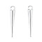 Alloy Pendants, Cadmium Free & Nickel Free & Lead Free, Cone, Platinum, 25x4mm, Hole: 2mm