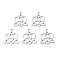 Non-Tarnish 201 Stainless Steel Pendants, Heart with Trinity Knot, Stainless Steel Color, 21x18.5x1.5mm, Hole: 2mm