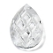 Transparent Glass Pendants, Faceted, Teardrop, for Chandelier Crystal Hanging Pendants, Clear, 50x34x13mm, Hole: 2mm