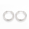 Tarnish Resistant 201 Stainless Steel Huggie Hoop Earrings, with 304 Stainless Steel Pins, Ring Shape, Stainless Steel Color, 17x2.5mm, 10 Gauge, Pin: 0.8mm