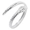 Stainless Steel Adjustable Snake Ring, Open Cuff Rings for Men and Women, Stainless Steel Color
