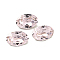 Glass Rhinestone Cabochons, Pointed Back & Back Plated, Faceted, Oval, Light Rose, 6x4x3mm