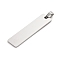 Tarnish Resistant 304 Stainless Steel Pendants, Laser Cut, Stamping Blank Tag, Rectangle, Stainless Steel Color, 48x12x1.4mm, Hole: 6mm