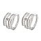 Rack Plating Brass Micro Pave Cubic Zirconia Cuff Ring, Cadmium Free & Lead Free, Long-Lasting Plated, Platinum, 15.5x8.5x13.5mm