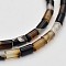 Column Natural Black Agate Beads Strands, Dyed & Heated, 5x3mm, Hole: 0.5mm, about 78pcs/strand, 15.7 inch