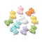 Opaque Resin Pendants, with Platinum Tone Iron Loops, Bear Charms, Mixed Color, 26x18.5x8.5mm, Hole: 2mm