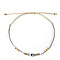 Bohemian Glass Seed Beaded Braided Bead Bracelets, Resin Evil Eye Jewelry for Women, White, Inner Diameter: 11 inch(28cm)