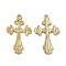 Alloy Pendants, Cadmium Free & Nickel Free & Lead Free, Cross, Golden, 33.5x20.5x2mm, Hole: 2mm