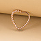 316L Surgical Stainless Steel Hoop Nose Rings, Cartilage Earrings, Twisted Heart, Rose Gold, Inner Diameter: 8mm, Pin: 0.8mm