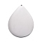 Non-Tarnish 304 Stainless Steel Pendants, Stamping Blank Tag, Teardrop, Stainless Steel Color, 33x25x1mm, Hole: 1.2mm