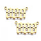 201 Stainless Steel Pendant Links, Laser Cut, Golden, Num.8, 12x22x1mm, Hole: 1.4mm
