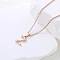 Stainless Steel Letter Pendant Necklaces for Women Men, Rose Gold, Letter Z