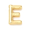 Rack Plating Brass Pendants, Balloon Letter Charm, for Personalized Name Necklaces Making, Long-Lasting Plated, Lead Free & Cadmium Free, Real 18K Gold Plated, Letter E, 22x14.5x4.5mm, hole: 3x2mm