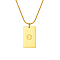 Stylish Stainless Steel 12 Zodiac Rectangle Pendant Necklaces for women, Golden, Cancer