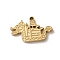 304 Stainless Steel Pendants, Dragon Boat Charm, Real 14K Gold Plated, 10.5x17.5x2mm, Hole: 1.2mm