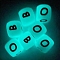 Cube Luminous Silicone Beads, Glow in the Dark, Letter F, 12x12x12mm