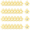 40Pcs Rack Plating Alloy Open Back Bezel Pendants, Cadmium Free & Nickel Free & Lead Free, Sun Charms, Light Gold, 24.5x25.5x3mm, Hole: 1.8mm