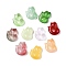 Gradient Color Baking Paint Glass Pendants, Fox Charm, Mixed Color, 17.5~18x13.5~14x6~7mm, Hole: 1.2~1.4mm, about 290pcs/500g