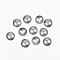 Non-Tarnish 201 Stainless Steel Bead Caps, Apetalous, Stainless Steel Color, 8x2mm, Hole: 2mm