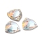 Rounded Triangle Shape Sew on Rhinestone, K5 Glass Rhinestone, Multi-Strand Link, Plated Flat Back, Sewing Craft Decoration, Light Crystal AB, 22x22x6mm, Hole: 1.2mm