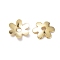 Brass Bead Caps, Cadmium Free & Lead Free, 6-Petal Flower, Real 24K Gold Plated, 6x5.5x1mm, Hole: 1.2mm