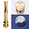 Golden Tone Brass Wax Seal Stamp Head with Bamboo Stick Shaped Handle, for Greeting Card Making, Letter X, 74.5x15mm