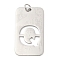 304 Stainless Steel Pendants, with Jump Ring, Rectangle with Hollow Letter Charm, Anti-Tarnish, Laser Cut, Letter Q, 49.5x28x1.5mm, Hole: 6.5mm
