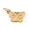 304 Stainless Steel Charms, with Jump Ring, Golden, Butterfly, 11.5x16x2mm, Hole: 4.5mm