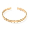304 Stainless Steel Cuff Bangles, Golden, Inner Diameter: 2-1/4 inch(5.7cm)