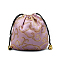 Chinese Style Stain Brocade Jewelry Packing Pouches, Drawstring Gift Bags, Auspicious Cloud Pattern, Plum, 11x11cm