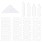 100Pcs 4 Style Arrow Shape PET Plastic Tab Collar for Clergy Shirt, with 100Pcs PVC Shirt Collar Shaping Sticker, Mixed Color, 53~65x11.5~52x0.2~0.4mm
