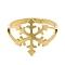304 Stainless Steel Adjustable Rings, Christmas Snowflake, Golden, US Size 6(16.5mm)