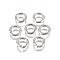 Tarnish Resistant 304 Stainless Steel Textured Jump Rings, Open Jump Rings, Round Ring, Stainless Steel Color, 16 Gauge, 7x1.2mm, Inner Diameter: 4.5mm