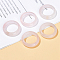 Natural Rose Quartz Plain Band Finger Rings, US Size 9 3/4(19.5mm), 6mm
