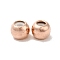 Brass Beads, with Rubber Inside, Slider Beads, Cadmium Free & Nickel Free & Lead Free, Real 18K Gold Plated, 4.5x6mm, Hole: 2mm