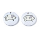Печатные подвески из натурального дерева WOOD-T021-55-5