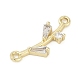 Латунные прозрачные подвески из кубического циркония KK-Z094-06G-02-2